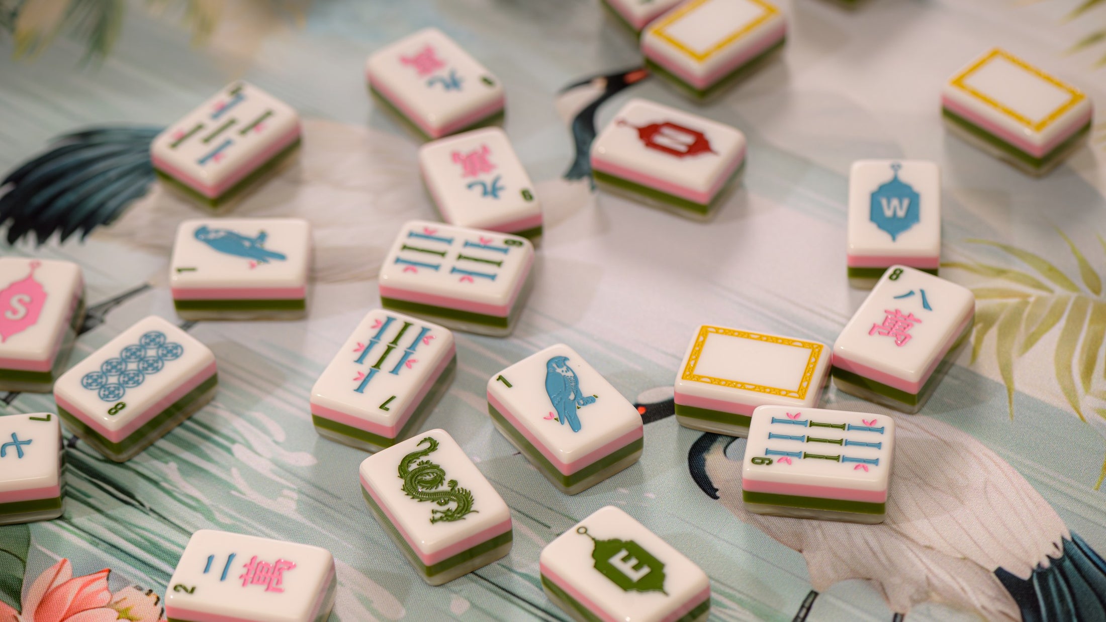 Hand painted Mahjong tiles